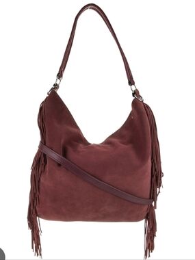 Rebecca Minkoff Burgubdy Fringe Bag